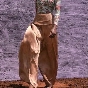 🌟 Spectacular Andrea Iyamah LINEA TOFFEE PLEATED PANTS